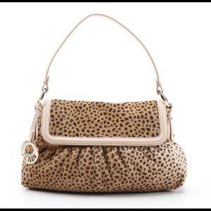 Fendi shoulder bag in cheetah pony hair design